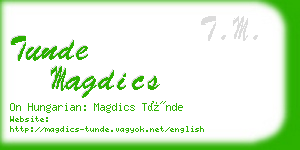 tunde magdics business card